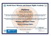 Certificate honoris causa Humans Right